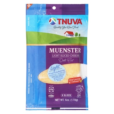 Tnuva Muenster Light Light Sliced Cheese 170 g, $5.29/100g