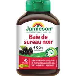 Jamieson Baie De Sureau Noir 4500 mg 45 ea, 0,36 $/1ch