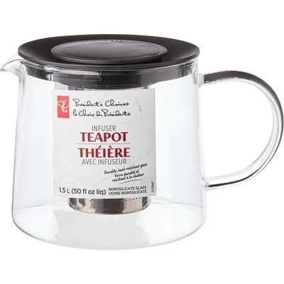 President's Choice Glass Teapot With Infuser 1 ea, $20.00/1ea