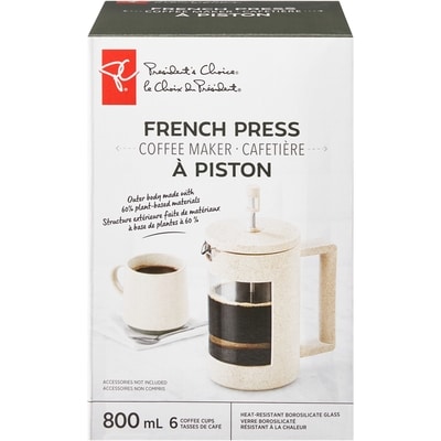 le Choix du Président Cafetière à piston 6 tasses, blé 1 ea, 16,00 $/1ch