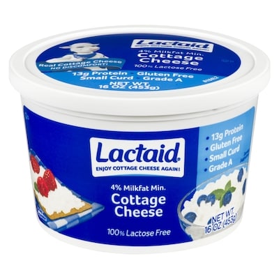 Lactaid 4% Milkfat Min. Cottage Cheese 453 g, $1.98/100g