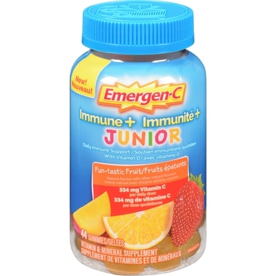 Emergen C Immune + Vitamin & Mineral Supplement Junior Fun-Tastic Fruit 44 ea, $0.34/1ea
