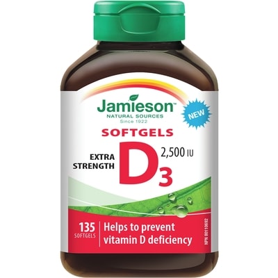 Jamieson Vitamin D3 Extra Strength Softgels 135 ea, $0.08/1ea