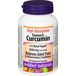 Turmeric Curcumin High Absorption 8000 Mg (Raw Herb) With Black Pepper