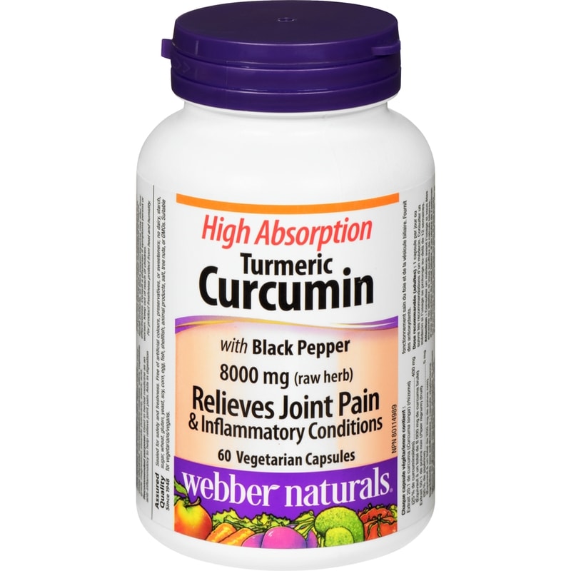 Turmeric Curcumin High Absorption 8000 Mg (Raw Herb) With Black Pepper