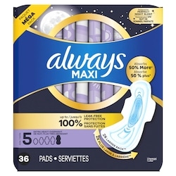 ALWAYS - SERVIETTES HYGIENIQUES MAXI NIGHT TAILLE 3 Paquet De 16 - Soin Aux Féminin/Protection Hygiénique