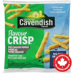 Les Fermes Cavendish FlavourCrisp Coupe Régulière Croustillante Epicée au Poivre Concassé 2 kg, 0,50 $/100g