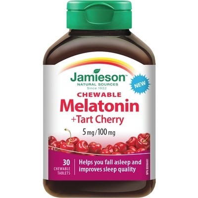 Jamieson Melatonin + Tart Cherry 5 mg/ 100 mg 30 ea, $0.50/1ea