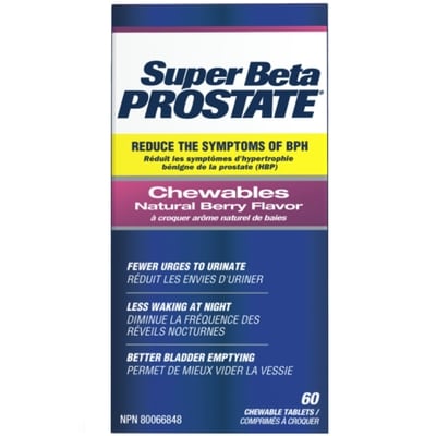 Super Beta Prostate New Vitality Super Beta Prostate CHEWABLE 60ct 60 ea, $0.58/1ea