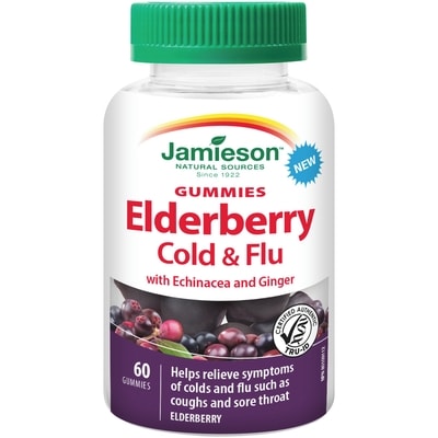 Jamieson Elderberry Cold & Flu Gummy 60 ea, $0.28/1ea