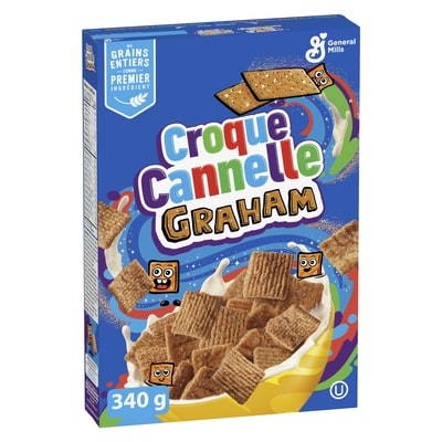 General Mills Croque Cannelle Graham, Céréales Pour le Petit-déjeuner, Grains Entiers 340 g, 0,88 $/100g