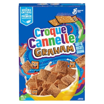 General Mills Croque Cannelle Graham, Céréales Pour le Petit-déjeuner, Grains Entiers 340 g, 1,03 $/100g