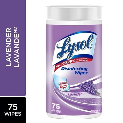 Lysol lingettes désinfectantes, à la lavande 75 ea, 0,07 $/1ch