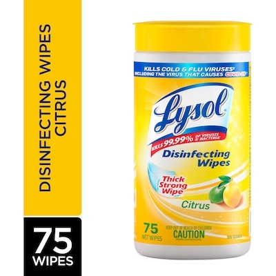Lysol Disinfecting Wipes, Citrus 75 ea, $0.07/1ea