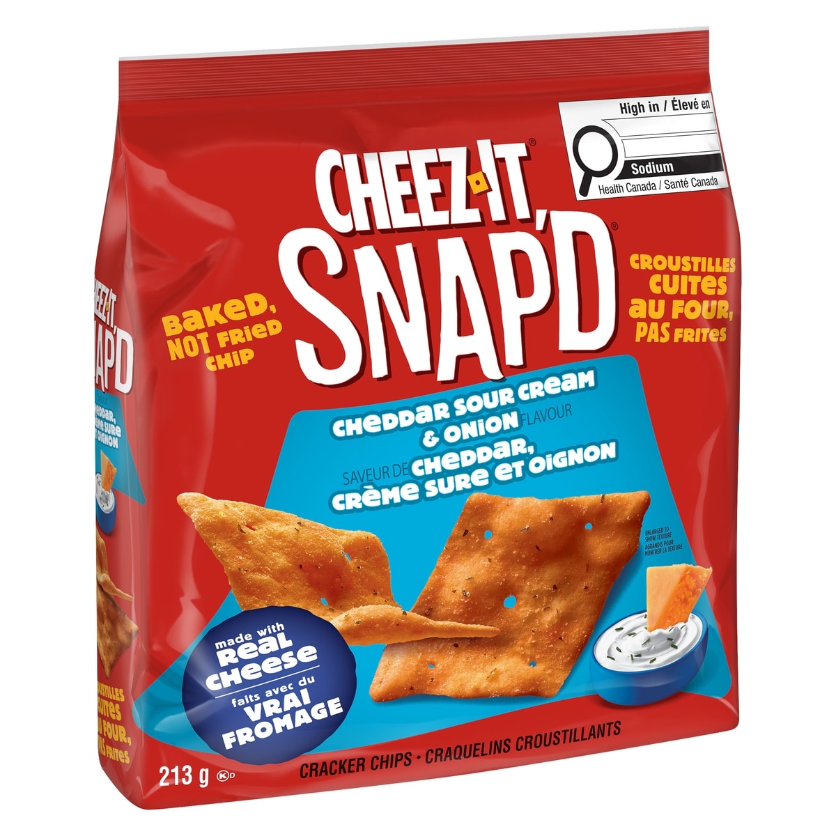 Cheez-It SNAP’d* Cheddar Sour Cream and Onion Flavour Crackers