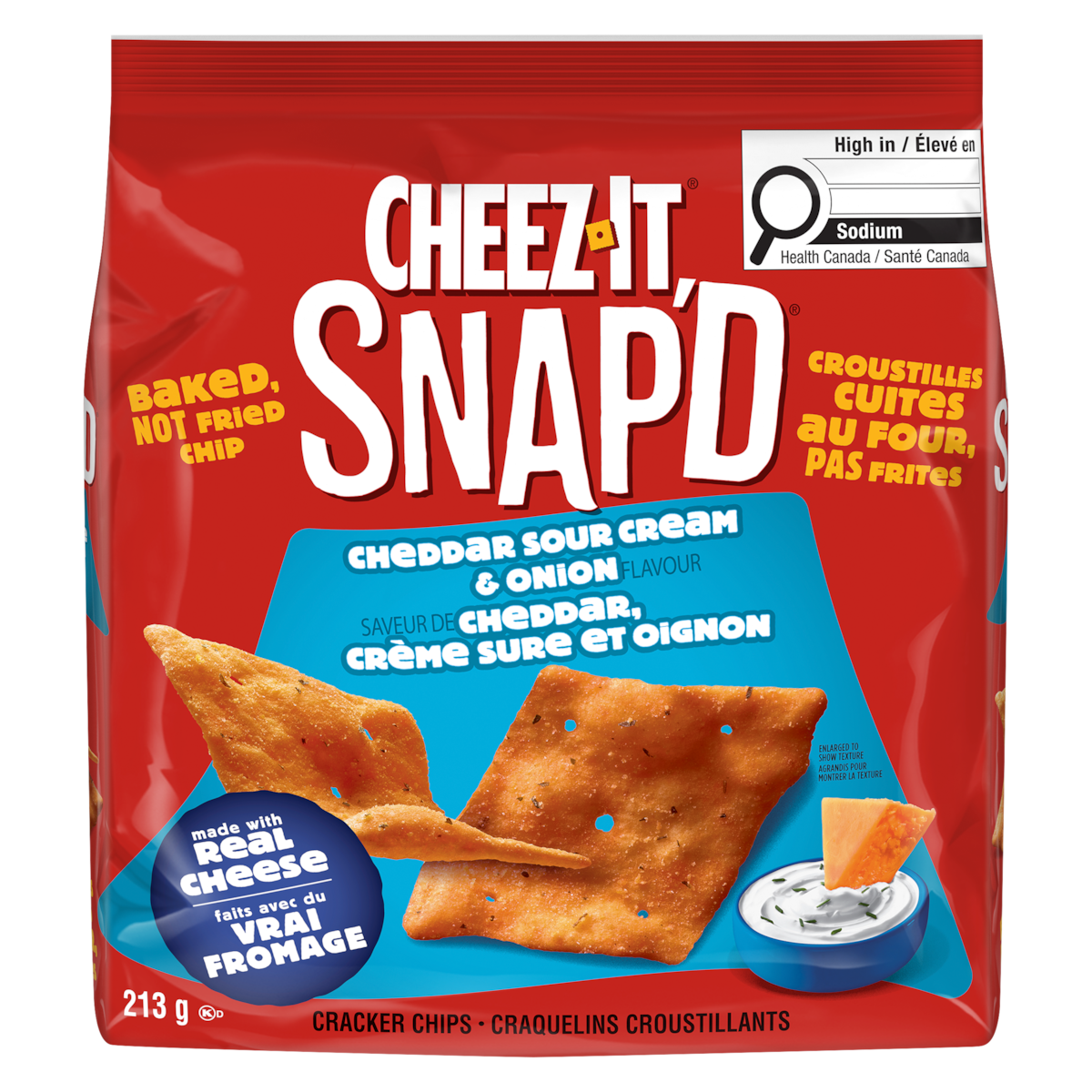 Cheez-It SNAP’d* Cheddar Sour Cream and Onion Flavour Crackers