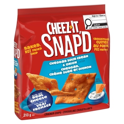 Cheez-It Craquelins collation à saveur de cheddar et crème sure et oignons 213 g, 2,58 $/100g