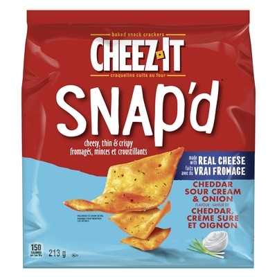 Cheez-It Craquelins collation à saveur de cheddar et crème sure et oignons 213 g, 2,25 $/100g