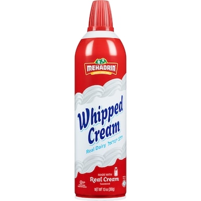 Mehadrin Real Dairy Whipped Cream 369 g, $3.25/100g