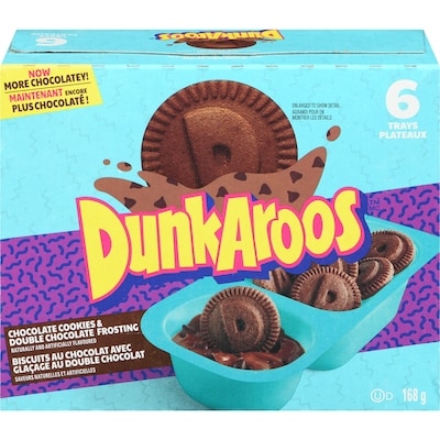 Betty Crocker Biscuits Dunkaroos au chocolat 168 g, 3,57 $/100g