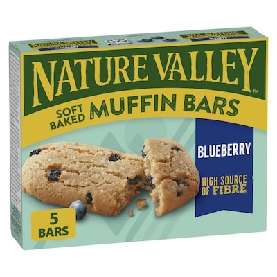 Nature Valley Soft-Baked Muffin Bars, Blueberry, Snack Bars, 5 ct 175 g, $2.28/100g