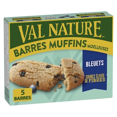 Nature Valley Muffins Moelleuse, Bleuets, Barre à Emporter, 5 Barres 175 g, 2,28 $/100g