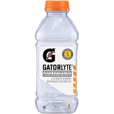 Gatorade Gatorlyte Boisson Pour Sportifs Cerise et Lime  591 ml, 0,61 $/100ml