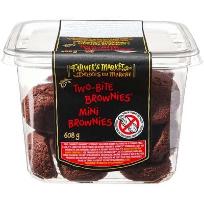 Farmer's Market Two-Bite Brownies 608 g, $1.64/100g