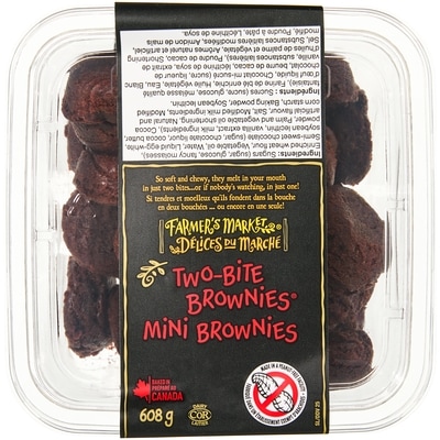 Farmer's Market Two-Bite Brownies 608 g, $1.64/100g