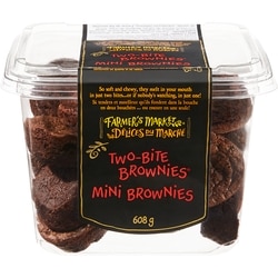 Délices du Marché Mini brownies 608 g, 1,04 $/100g