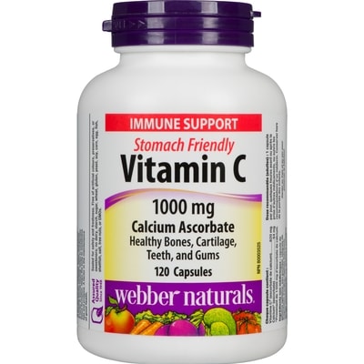 Webber Naturals Capsules Vitamin C Calcium Ascorbate 1000 Mg 120 ea, $0.11/1ea