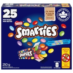 Nestlé Smarties Mini Candies, Peanut-free Candy, Wrapped 250 g, $3.60/100g