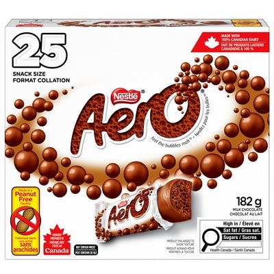 Nestlé Aero Mini-barres, chocolat au lait 182 g, 5,49 $/100g