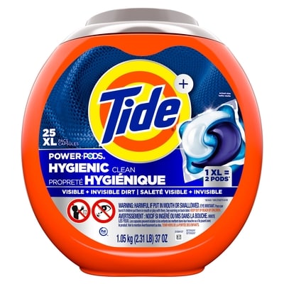 Tide Capsules de détergent à lessive Power PODS, parfum Original, 63 capsules 63 ea, 0,48 $/1ch