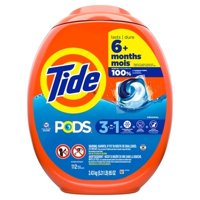 Tide PODS laundry detergent pacs 112 Count, Original Scent 112 ea, $0.27/1ea
