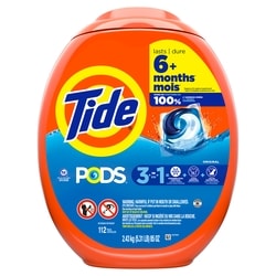 Tide Détergent à lessive PODS, parfum Original, 112 capsules 112 ea, 0,27 $/1ch