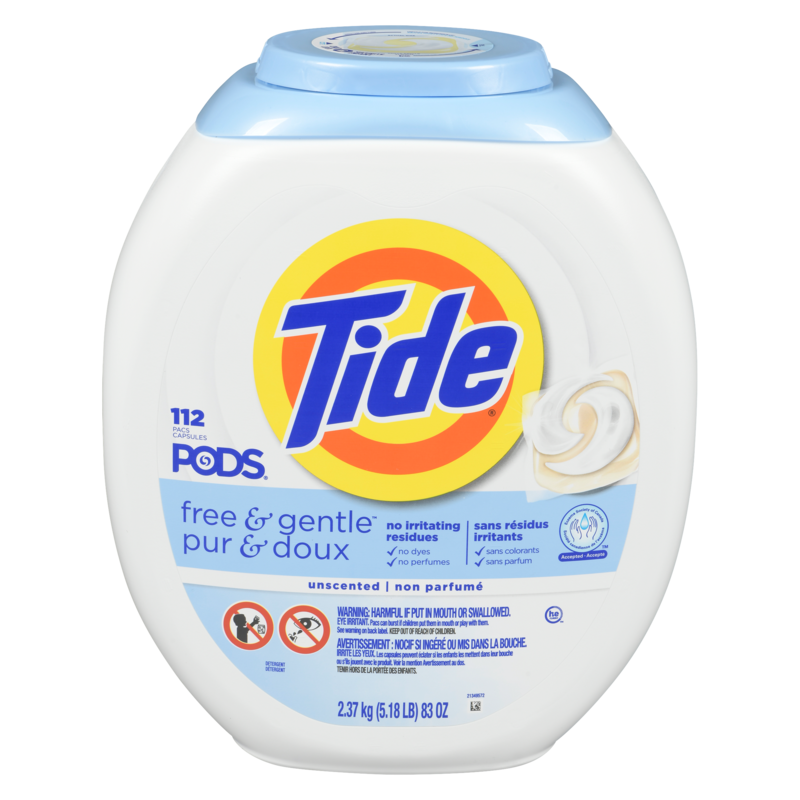 Detergent Pods Free & Gentle, 112 count