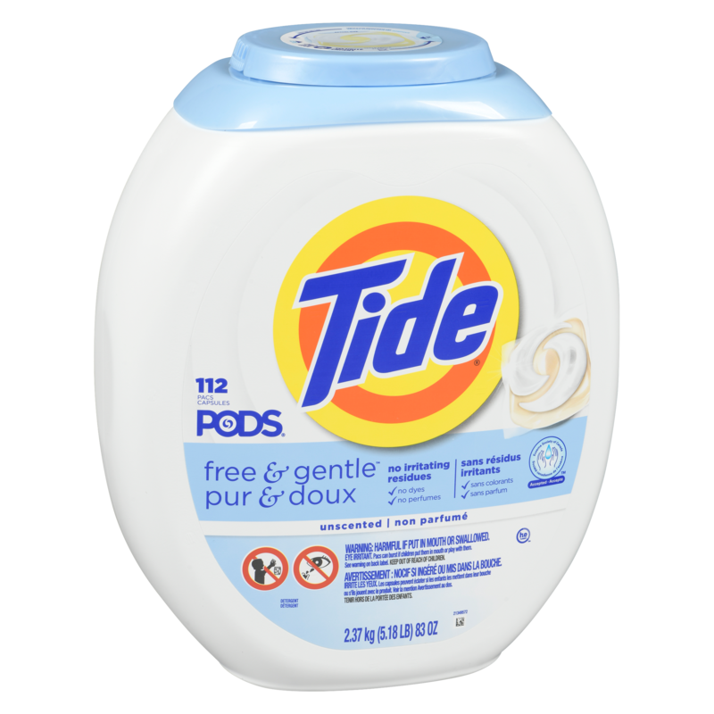 Detergent Pods Free & Gentle, 112 count