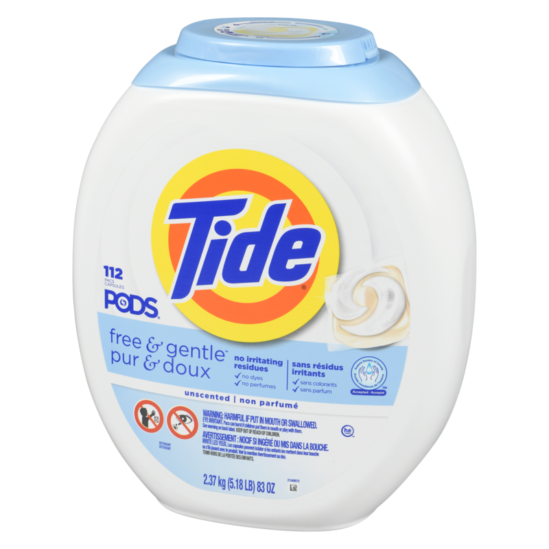 Detergent Pods Free & Gentle, 112 count