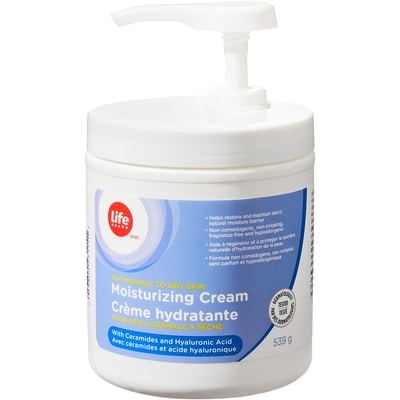 Life Crème hydratante 539 g, 2,50 $/100g