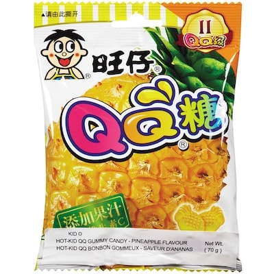 Hot Kid Qq bonbon gommeux saveur d'ananas 70 g, 1,99 $/100g