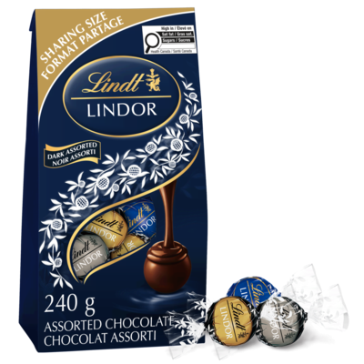 Lindt LINDOR Assorted Dark Chocolate Truffles Bag 240 g, $6.66/100g