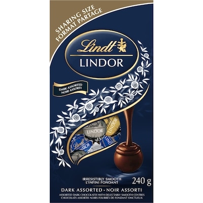 Lindt LINDOR Assorted Dark Chocolate Truffles Bag 240 g, $6.66/100g
