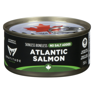 Gratitude Seafood Canadian Atlantic Salmon 150 g, $3.99/100g