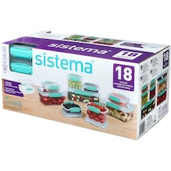 Sistema Contenants de conservation des aliments Klip It, collection Accents, bleu sarcelle, ensemble de 18 pièces 1 ea, 30,00 $/1ch