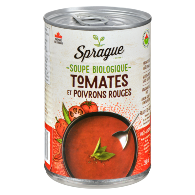 Sprague Tomates Et Poivrons Rouges Soupe Biologique 398 ml, 1,13 $/100ml