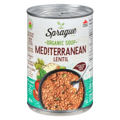 Sprague Mediterranean Lentil Organic Soup 398 ml, $1.08/100ml