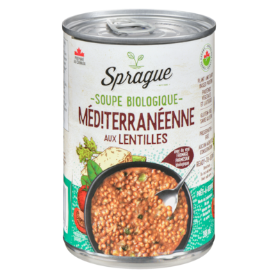Sprague Méditerranéenne Aux Lentilles Soupe Biologique 398 ml, 1,13 $/100ml