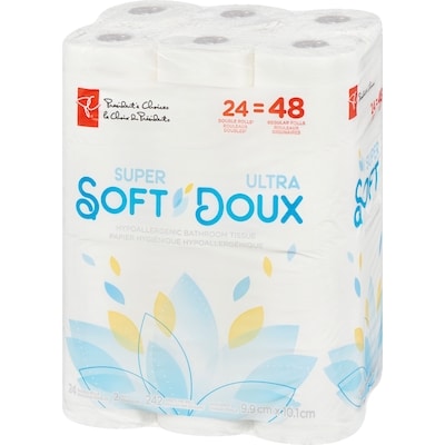 Papier hygiénique hypoallergénique ultra doux, lot de 24