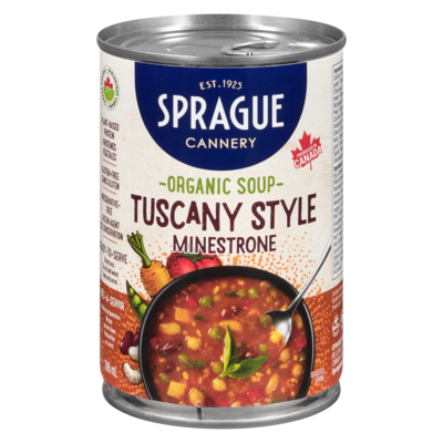 Sprague Tuscany Style Minestrone Organic Soup 398 ml, $0.83/100ml